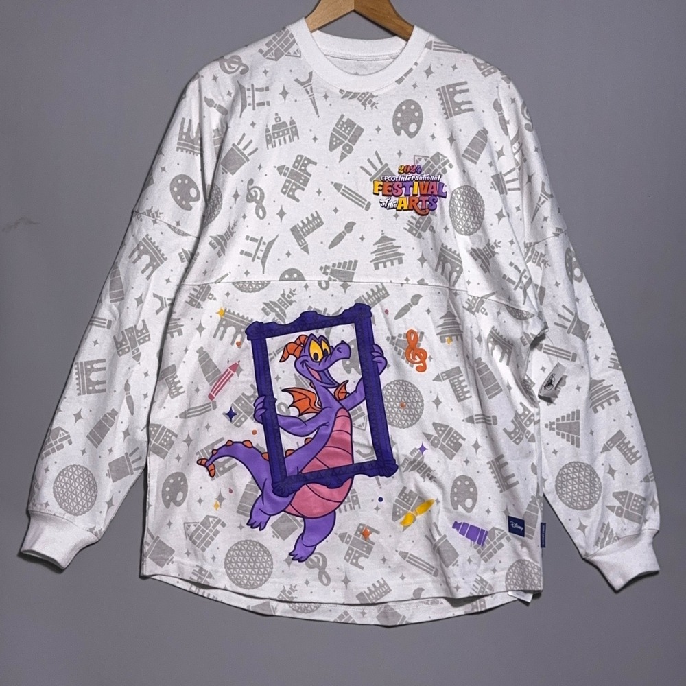 NWT Disney EPCOT Festival Of The Arts Figment Spirit Jersey Adults Small White